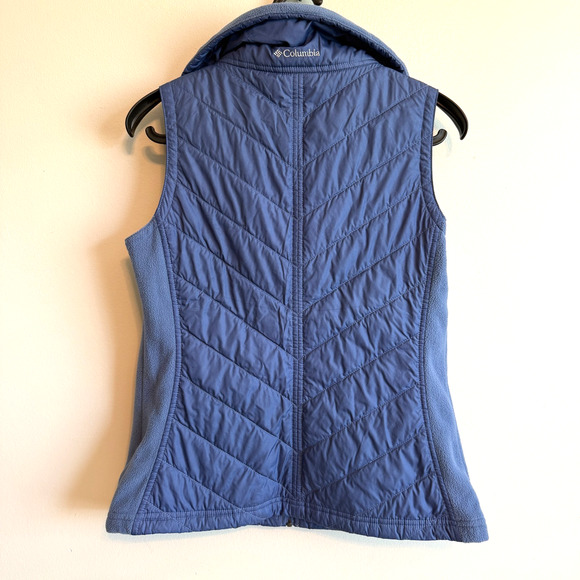 Columbia Women’s Size Small Blue Vest Down Puffer Full Zip Mock Neck Outdoors - Picture 2 of 16